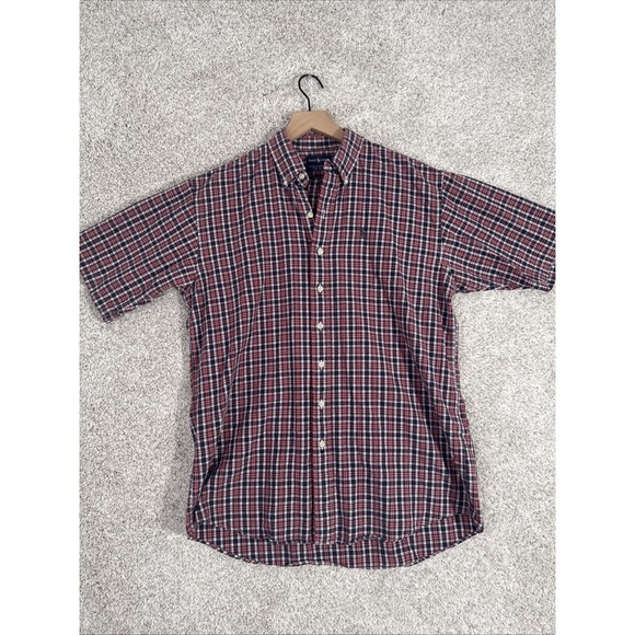 Ralph Lauren Men's XL‎ Multicolor Plaid Short Sleeve Button Up Cotton Shirt - Picture 1 of 10